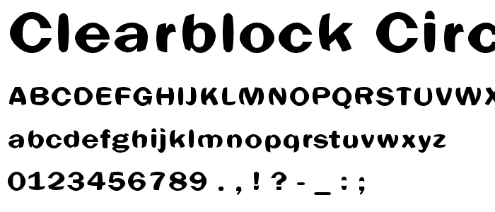 Clearblock circular font